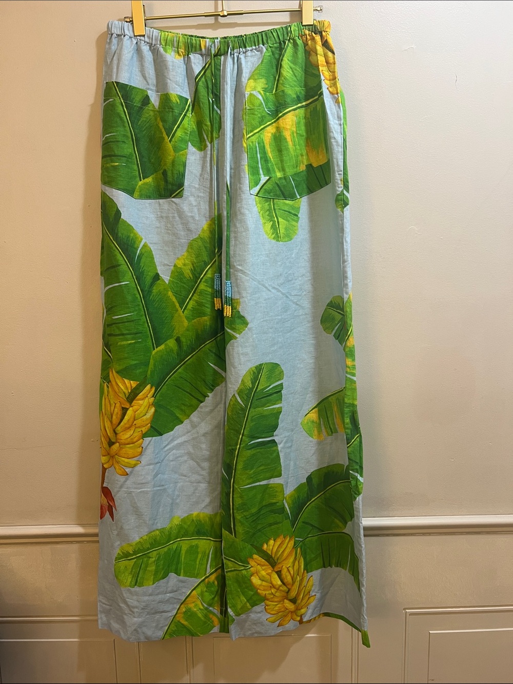 FARM Rio fresh bananas wide leg pants size Small brand new with tags